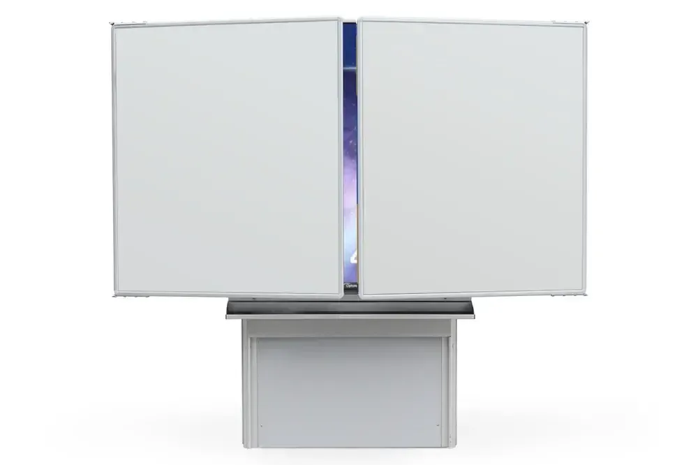 Interaktivní sestava LCD panel na stojanu zvedacím AL IAS s křídly