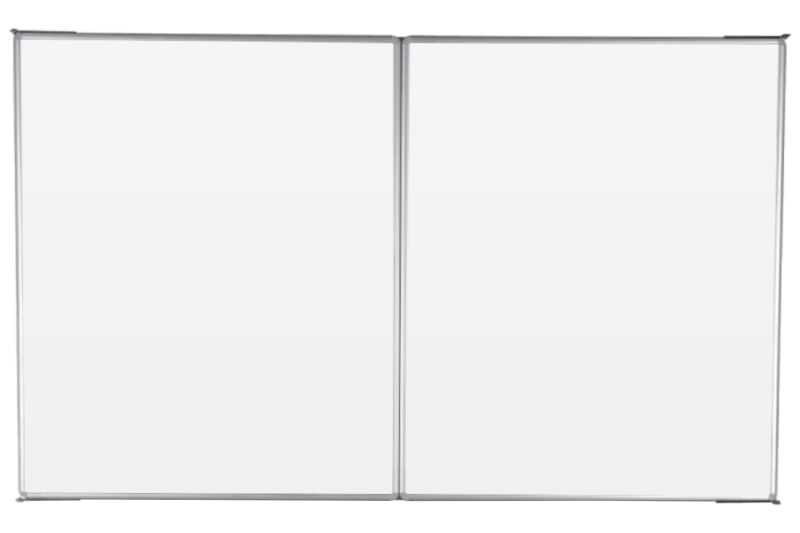 Třídílná školní tabule na fixy a křídy TRIPTYCH - BZZZB