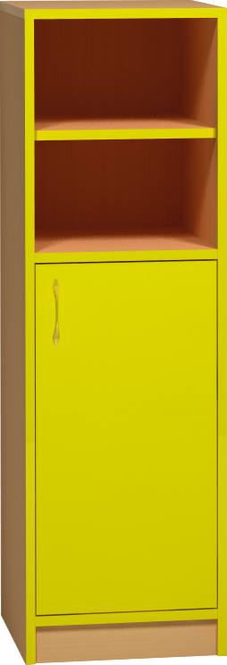 Skříňka s dvířky a policemi - 40 x 121 x 45cm