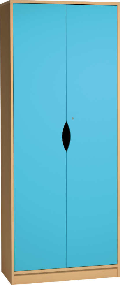 Skříň policová, se zámkem - 90 x 187 x 45cm