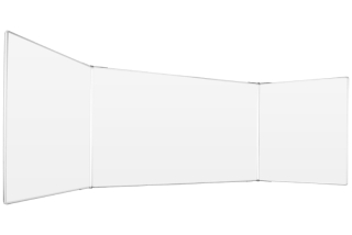 Třídílná školní tabule na fixy TRIPTYCH - BBBBB