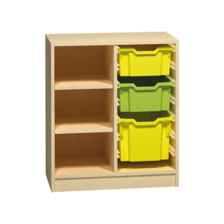 Skříňka s policemi, na plastové boxy - 71 x 76 x 45cm